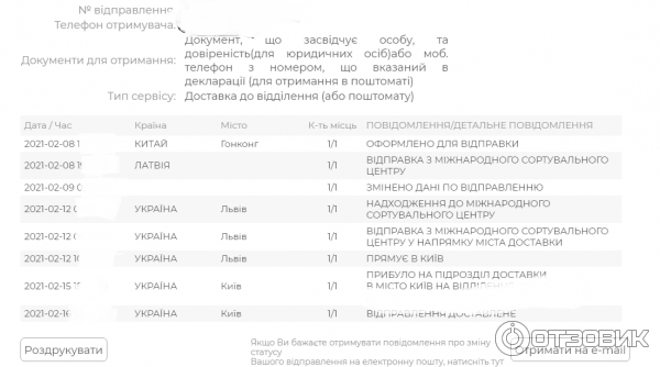 Служба доставки Мист Экспресс (Украина) фото