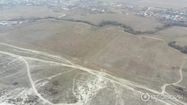 Вид с вершины вниз на село