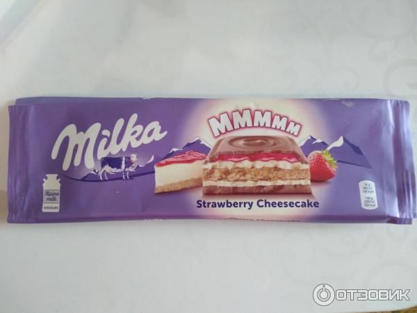 Шоколад Milka Strawberry Cheesecake фото