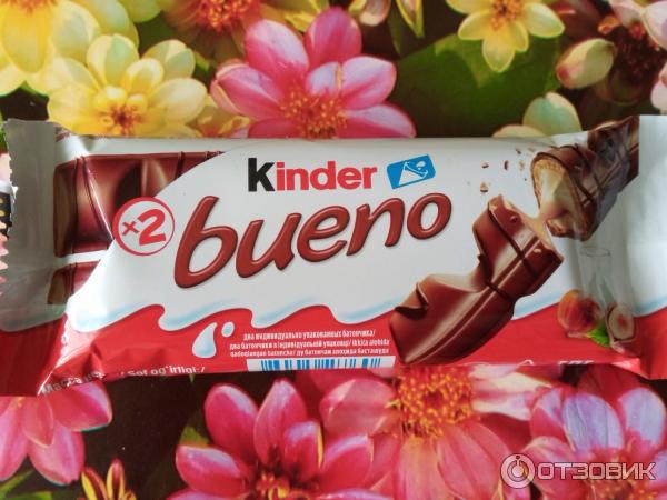 Шоколадно-вафельный батончик Kinder Bueno фото