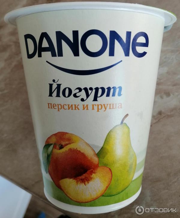 Йогурт DANONE персик и груша