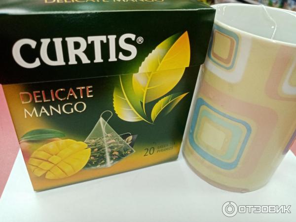 Зеленый чай в пирамидках Curtis Delicate Mango фото