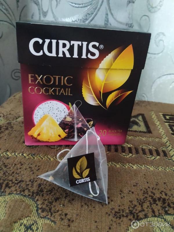 Чай Curtis Exotic Coctail черный листовой с добавками в пирамидках фото