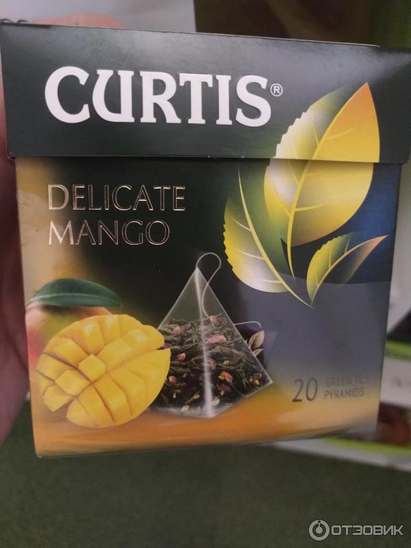 Зеленый чай в пирамидках Curtis Delicate Mango фото