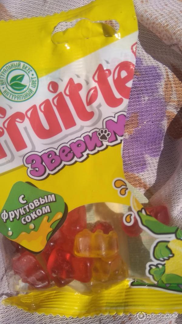 Жевательный мармелад Fruit-tella Звери Mix с фруктовым соком фото