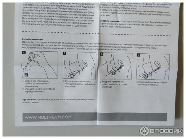 Актигель для профилактики и устранения бактериального вагиноза Multi Gyn фото