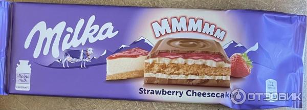 Шоколад Milka Strawberry Cheesecake фото