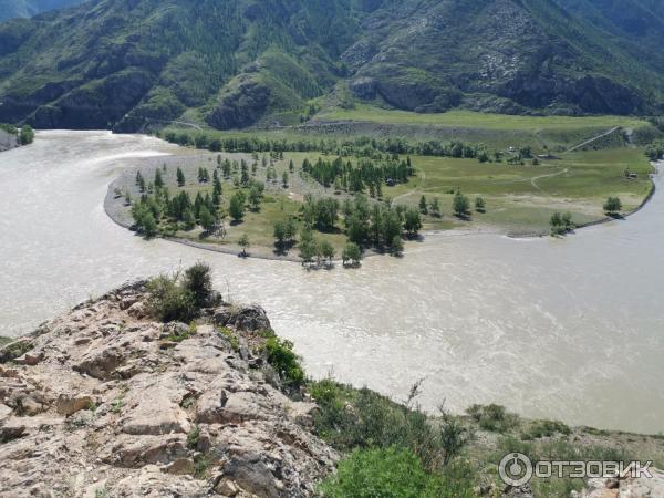 Место слияния Катуни и Чуи (Россия, Алтайский край) фото