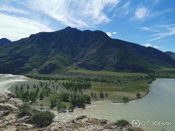 Место слияния Катуни и Чуи (Россия, Алтайский край) фото