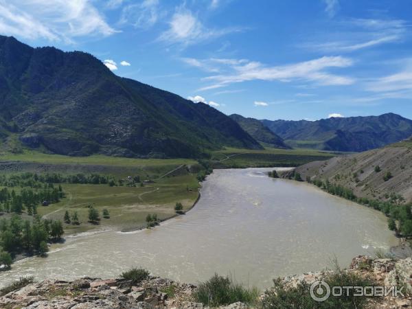 Место слияния Катуни и Чуи (Россия, Алтайский край) фото