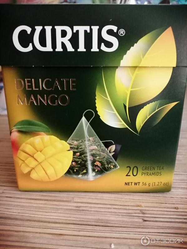 Зеленый чай в пирамидках Curtis Delicate Mango фото