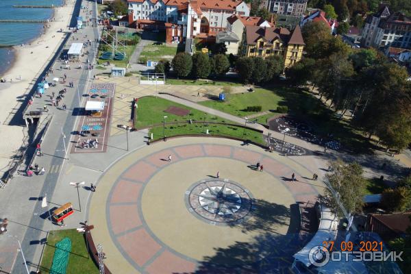 Площадь Роза ветров в Зеленоградске.