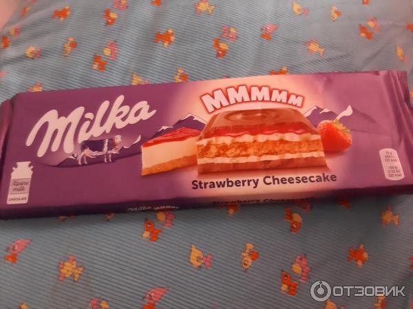 Шоколад Milka Strawberry Cheesecake фото