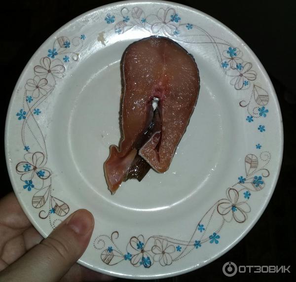 Отзыв о Кета свежемороженая ПБГ | хорошая рыба, но "мясо" у нее блеклое ...