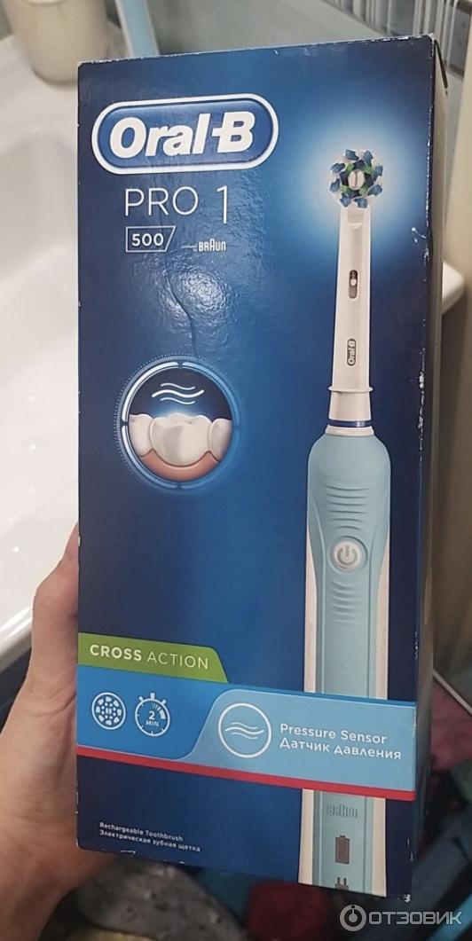 Электрическая зубная щетка Oral-B Pro 500 CrossAction фото