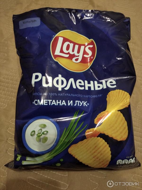 Чипсы Лейс Рифленые Сметана И Лук Фото