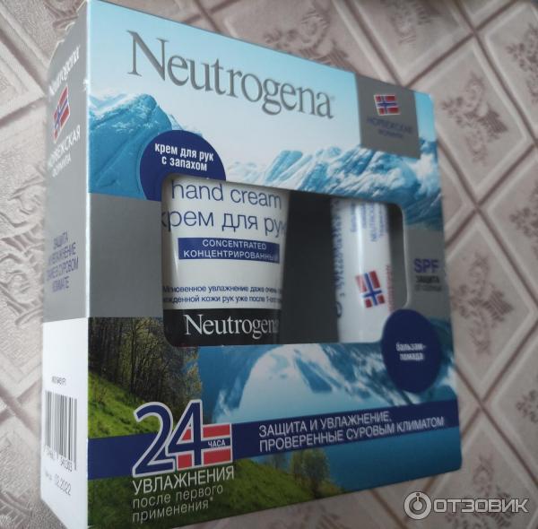 Косметический набор Neutrogena крем для рук и бальзам для губ фото