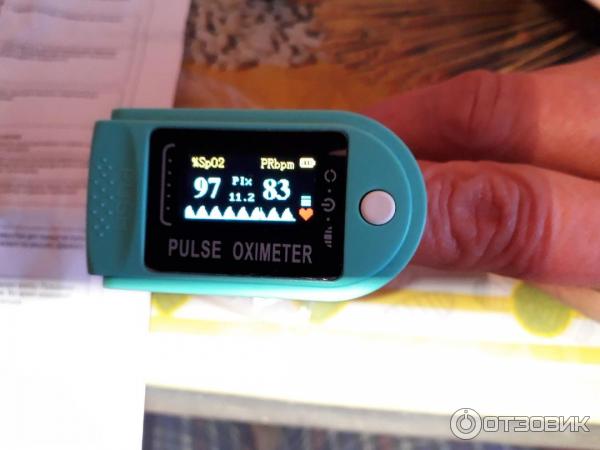 Пульсоксиметр на палец Fingertip Pulse Oximeter фото