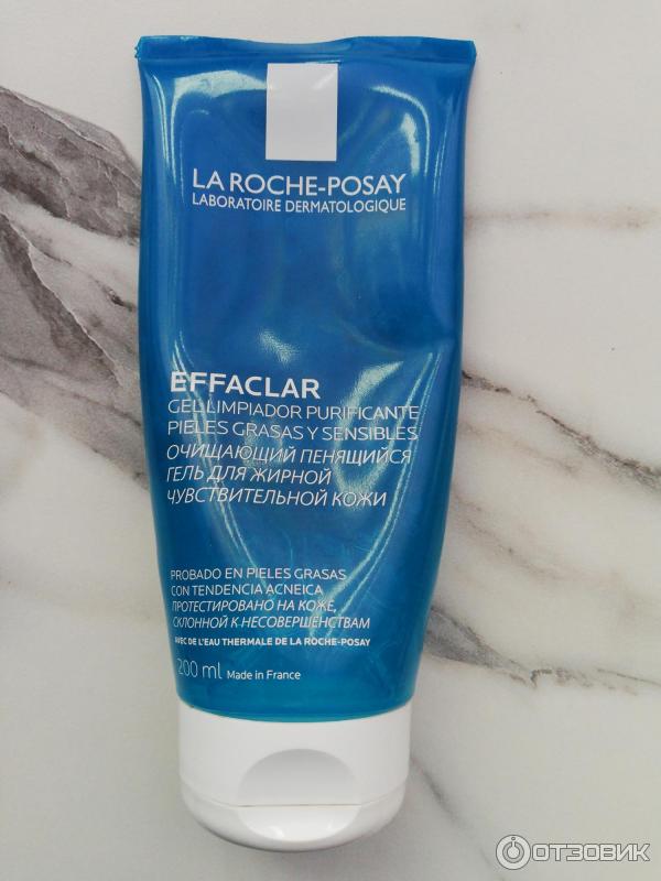 Очищающий пенящийся гель La roche-posay effaclar gel limpiador purificante pieles grasas y sensibles для жирной чувствительной кожи фото