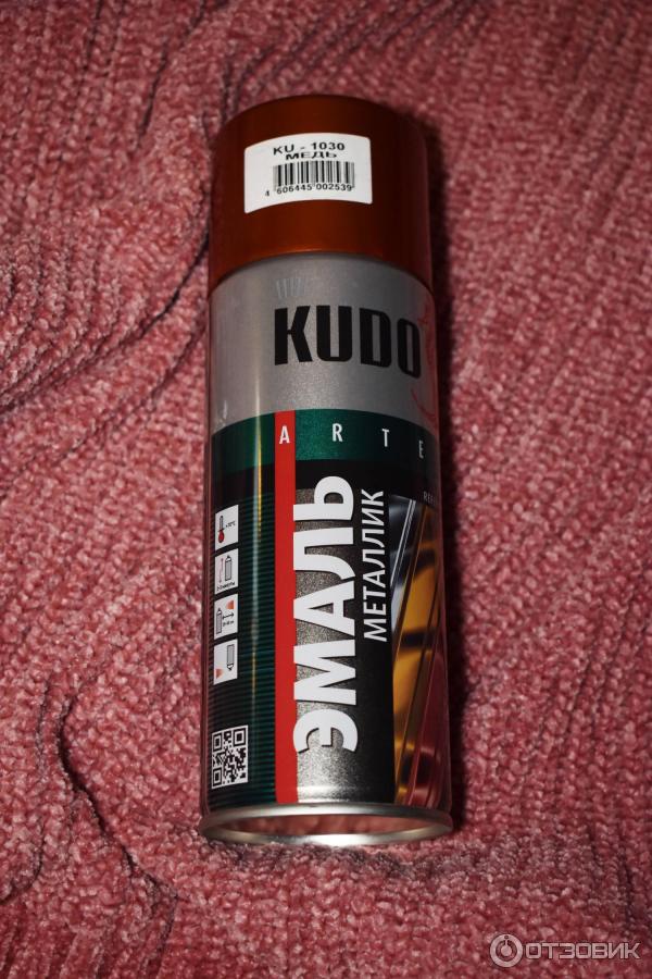 Отзыв о Аэрозольная краска Kudo Отличная эмаль, использую для творчества. Обзор 