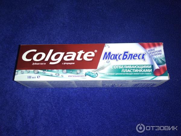 Зубная паста Colgate Макс Блеск с отбеливающими пластинками фото