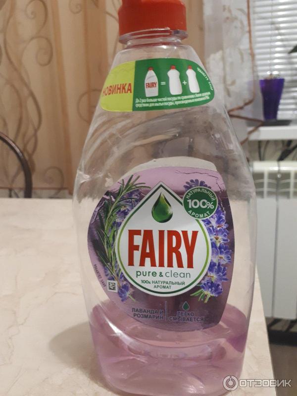 Средство для посуды Fairy pure and clean фото