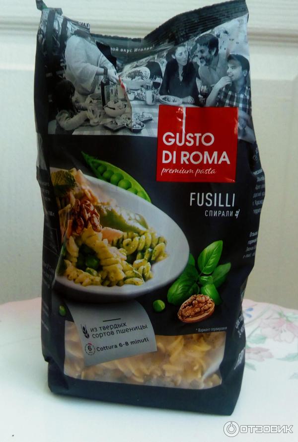 Макароны Gusto di Roma Fusilli спирали фото