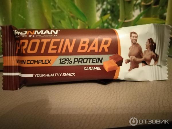 Батончик глазированный Protein bar Vitamin complex caramel фото