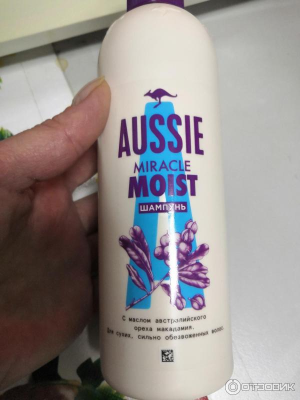 Шампунь Aussie Miracle Moist для сухих и поврежденных волос фото