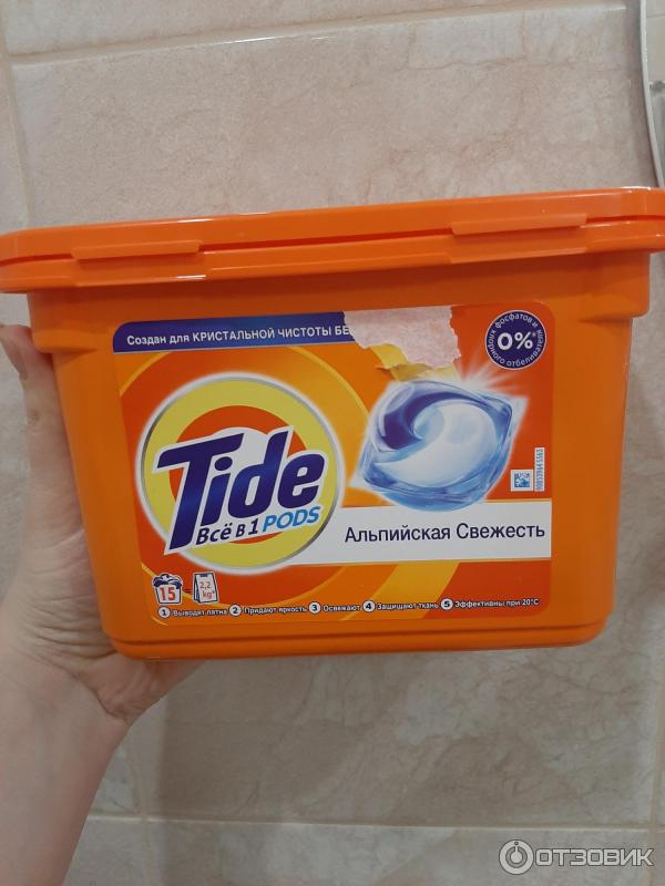 Капсулы для стирки Tide 3in1 Альпийская свежесть фото