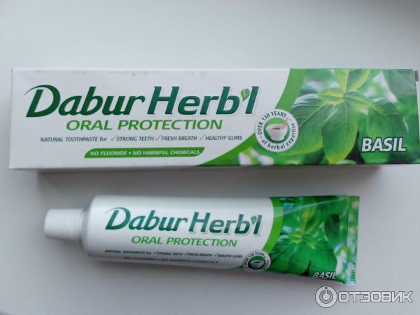 Зубная паста Dabur Herb'l Basil фото