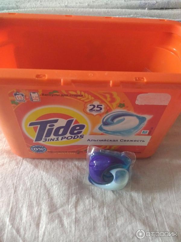 Капсулы для стирки Tide 3in1 Альпийская свежесть фото