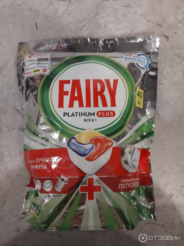 Таблетки для посудомоечной машины Fairy Platinum фото