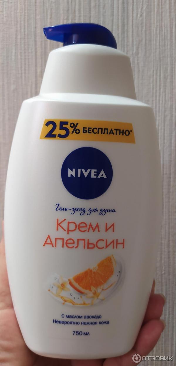 Гель-уход для душа Nivea Крем и апельсин фото