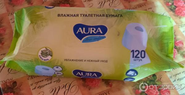 Влажная туалетная бумага AURA Ultra Comfort фото