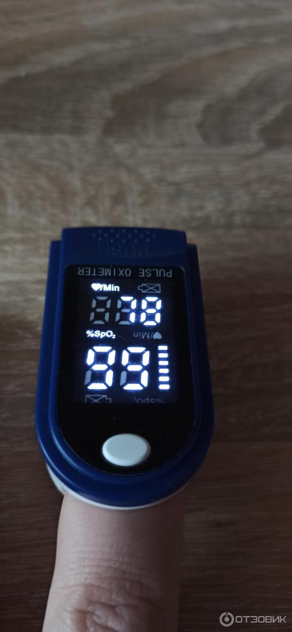 Пульсоксиметр на палец Fingertip Pulse Oximeter фото