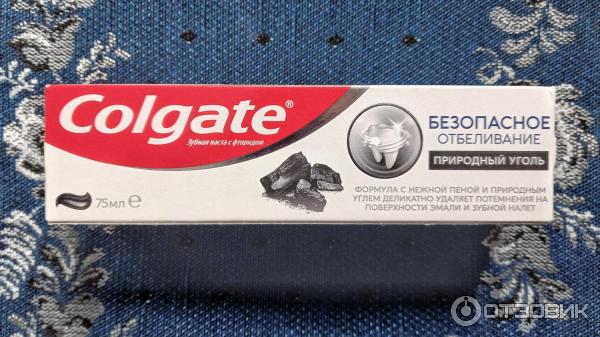 Colgate зубная паста с углем безопасное отбеливание отзыв