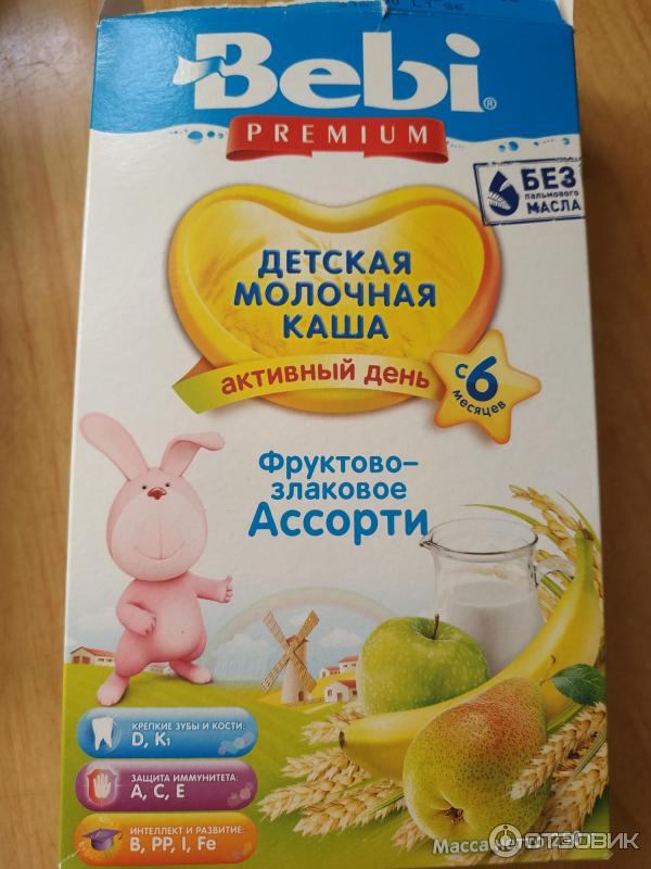 Детская молочная каша Bebi Premium Фруктово-злаковое ассорти фото