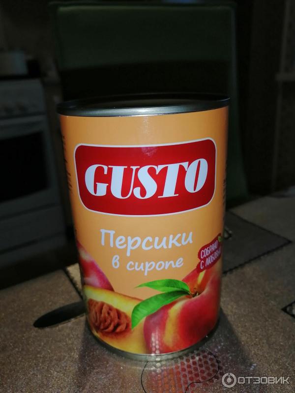 Персики консервированные Gusto фото