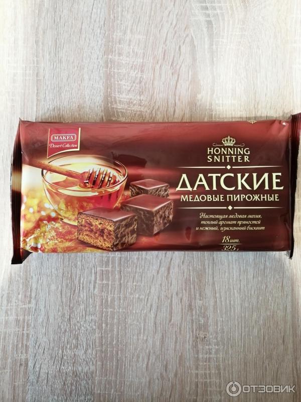 Пирожные Makfa Dessert Collection Датские медовые пирожные Honning Snitter. Производство: АО СМАК