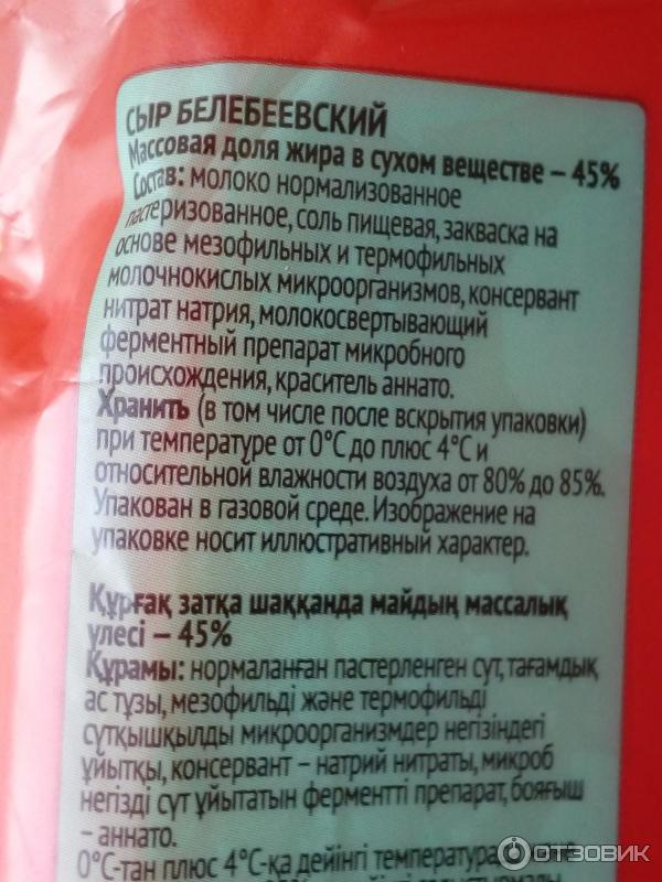 Состав продукта