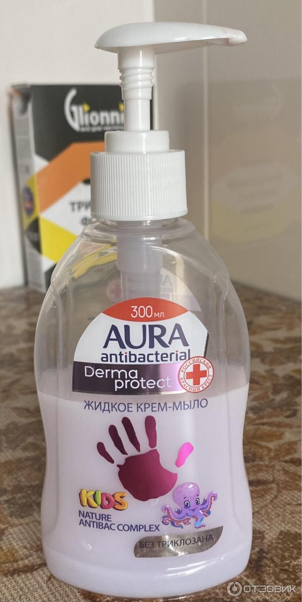 Жидкое крем-мыло Aura Antibacterial Kids фото