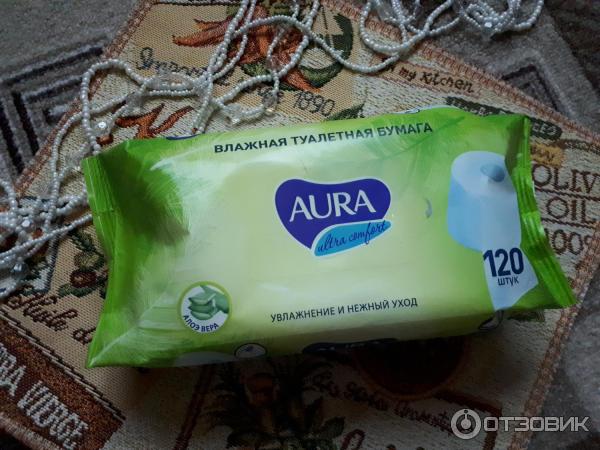 Влажная туалетная бумага Aura Ultra Comfort фото