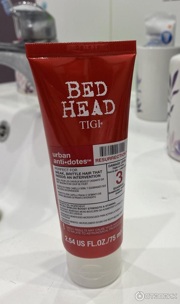 Шампунь Tigi Bed Head Resurrection Shampoo восстанавливающий для слабых ломких волос фото