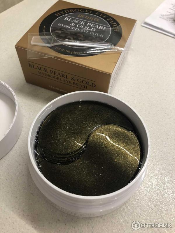 Гидрогелевые патчи для глаз Petitfee Black Pearl & Gold Hydrogel Eye Patch фото