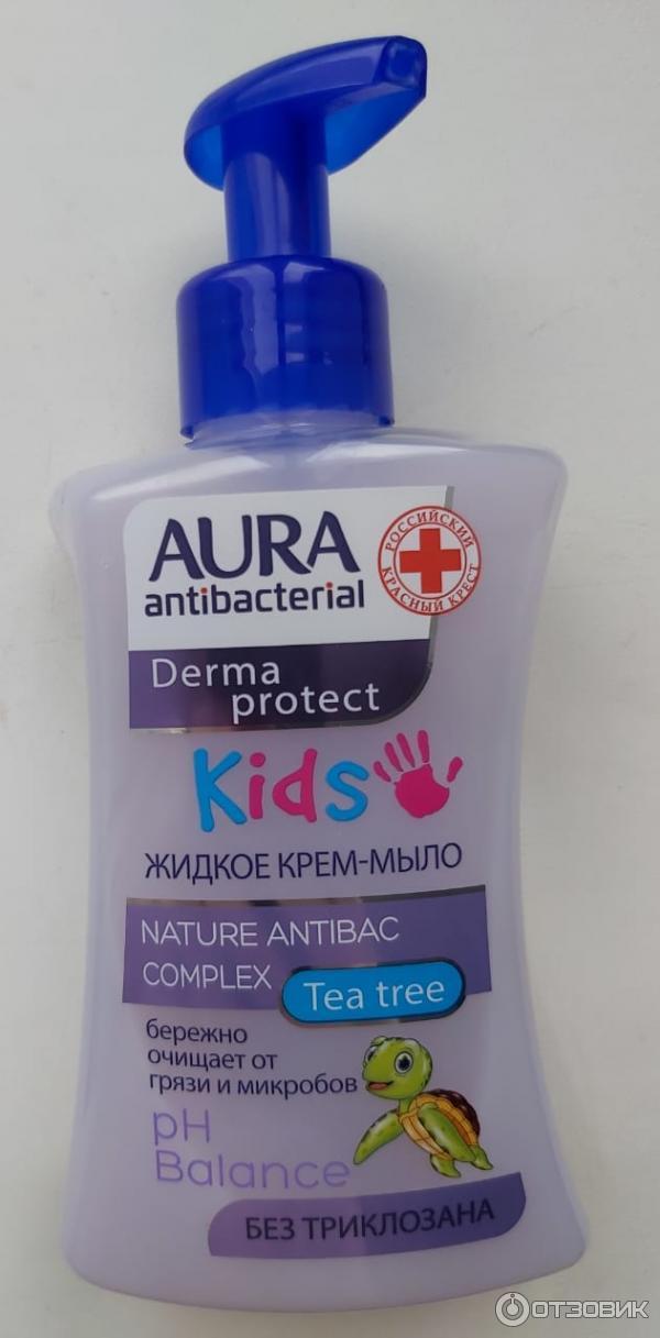 Жидкое крем-мыло Aura Antibacterial Kids фото