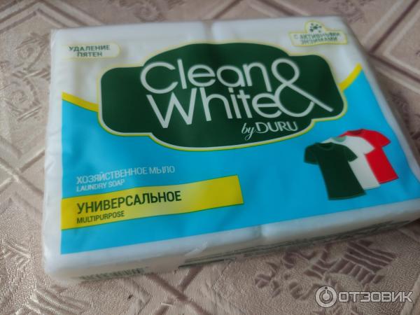 Мыло хозяйственное Duru Clean & White универсальное фото