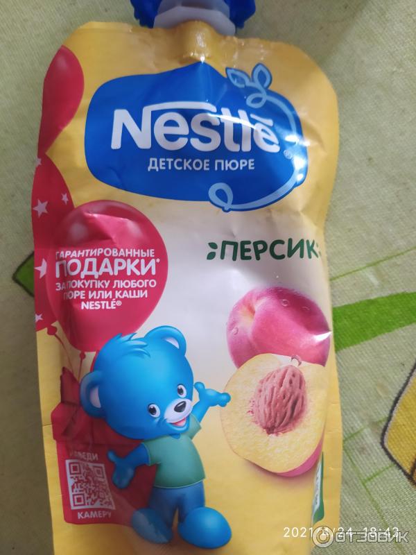 Nestle детское пюре, персик фото