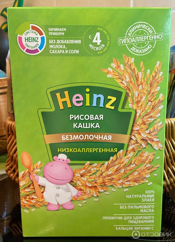 Рисовая кашка Heinz безмолочная низкоаллергенная фото