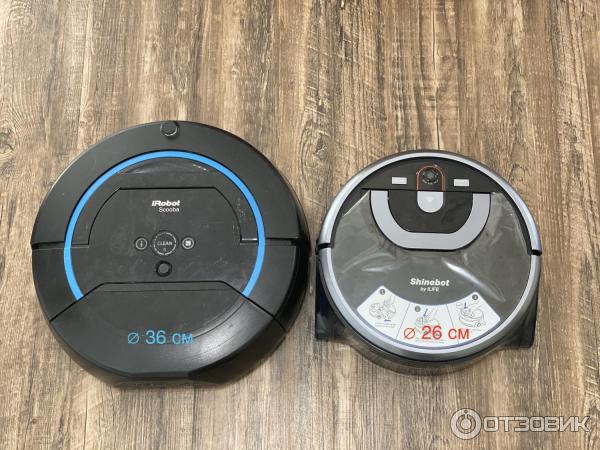 Внешнее сранвнение ILIFE W450 и iRobot Scooba 450